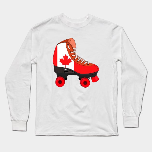 Roller Skating Canada Long Sleeve T-Shirt by DiegoCarvalho